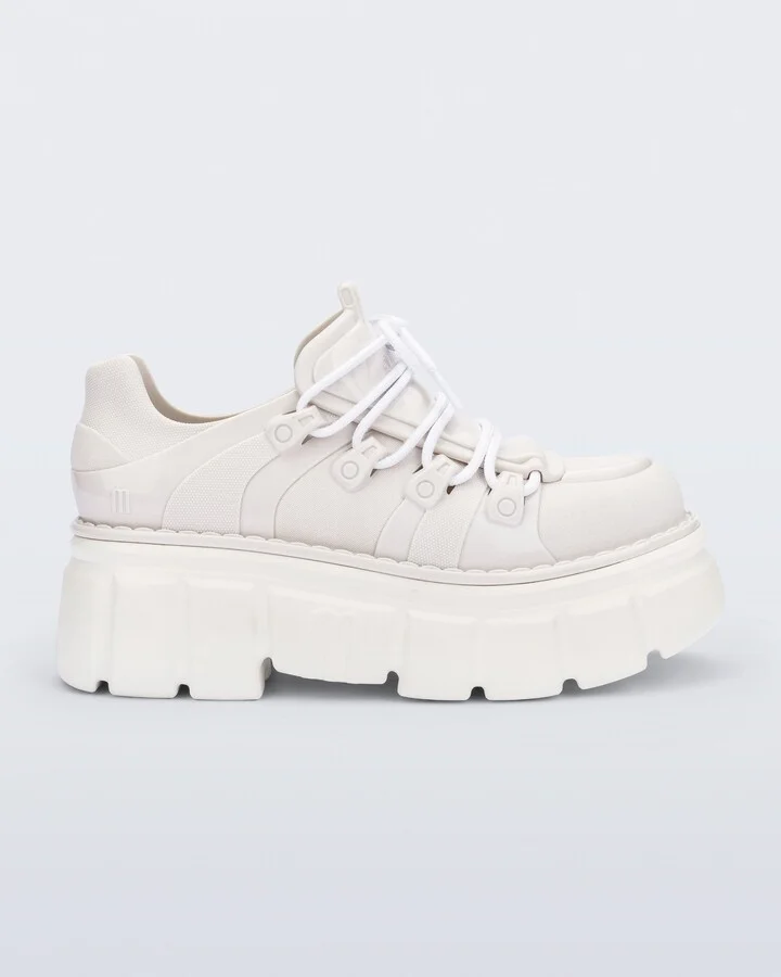 Rebel Platform Combat Boot - White - Image 4