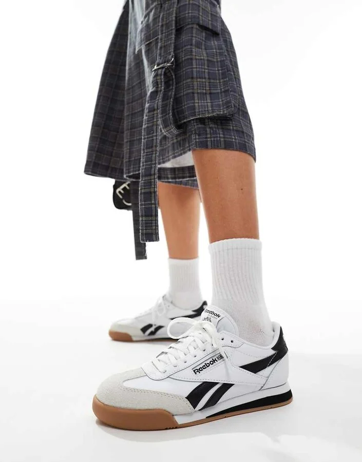 Rebook Campio XT sneakers in white and black