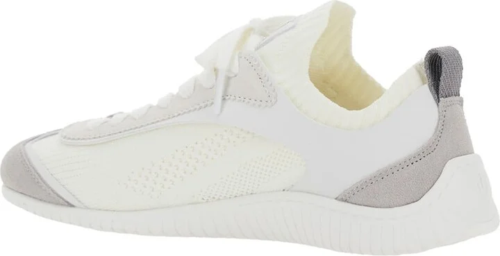 'reby 03' White Sneakers With Logo Patch On The Tongue And Logo Lettering On The Side In Cotton Blend Woman - Image 3