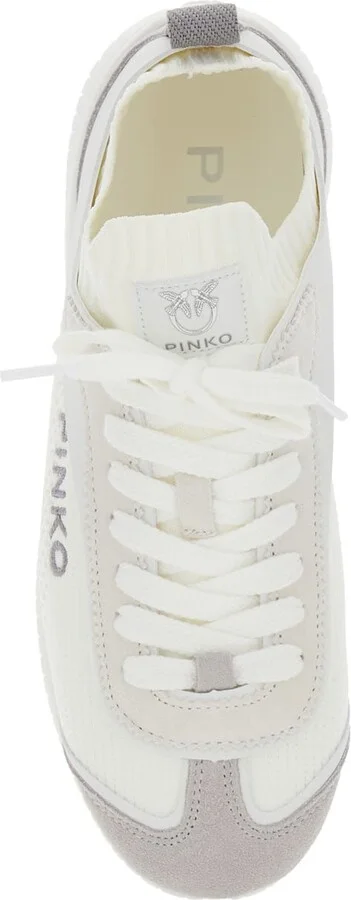'reby 03' White Sneakers With Logo Patch On The Tongue And Logo Lettering On The Side In Cotton Blend Woman - Image 4