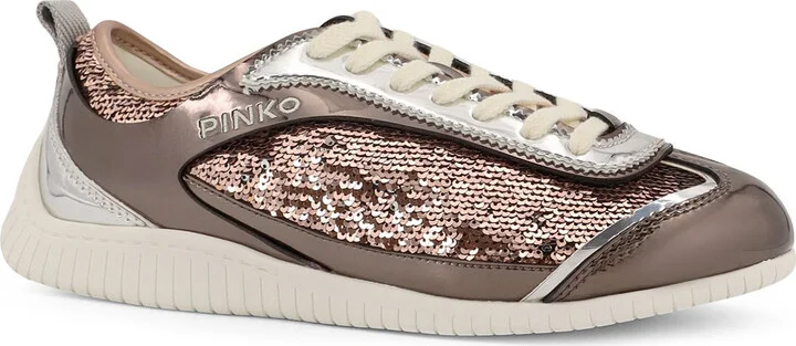 Reby 10 Mirror Fabric Sneakers With Sequins - Image 2