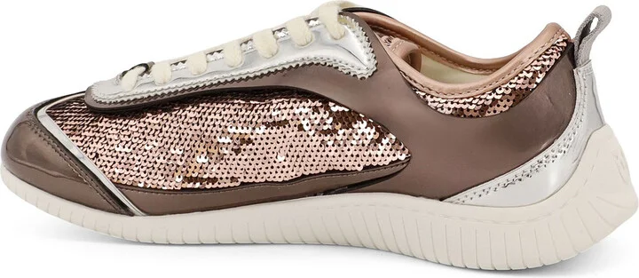 Reby 10 Mirror Fabric Sneakers With Sequins - Image 3