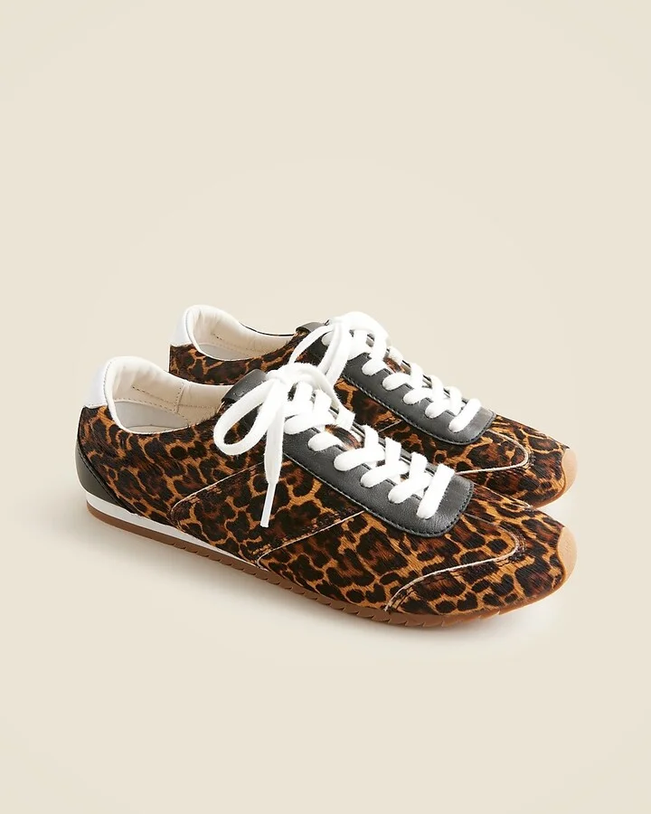 Rec sneakers in leopard-print calf hair