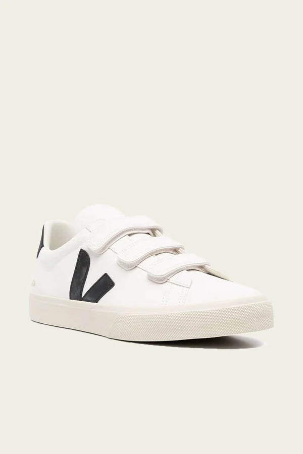 Recife Chromefree Leather Sneaker in White Black - Image 2