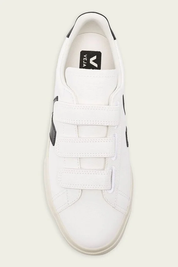 Recife Chromefree Leather Sneaker in White Black - Image 4