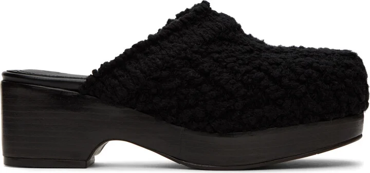 RECTO Black Bohemian Clogs