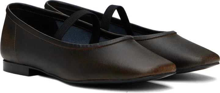 RECTO Brown Katharina Ballerina Flats - Image 4