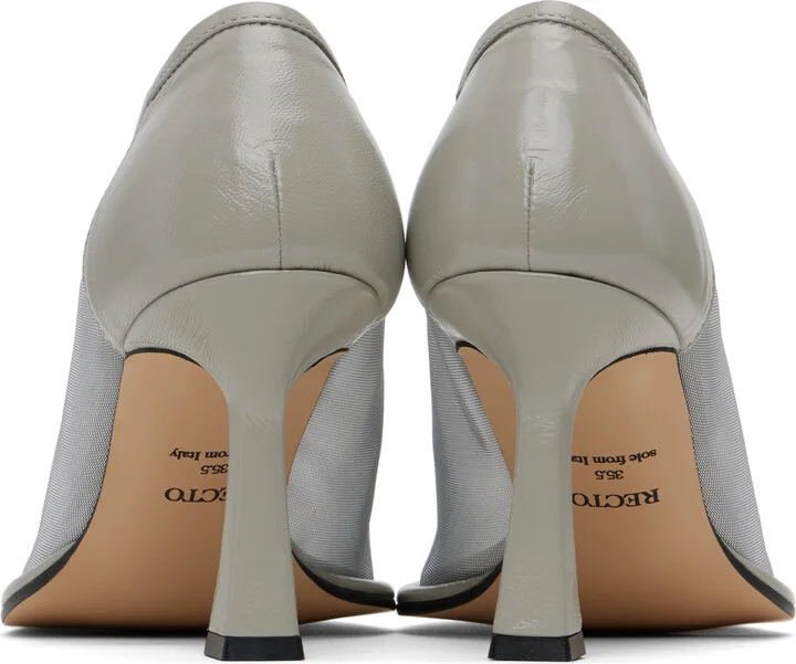 RECTO Gray Poppy Rounded Toe Heels - Image 2