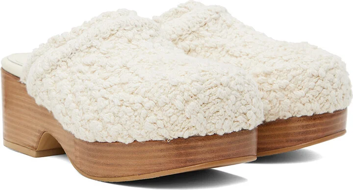RECTO Off-White Bohemian Clogs - Image 4
