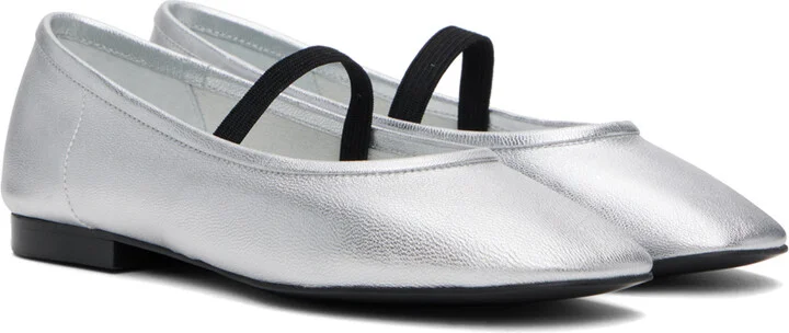 RECTO Silver Katharina Ballerina Flats - Image 4