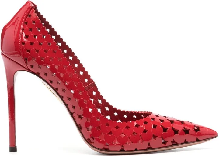 Red 105mm Amourose Pumps