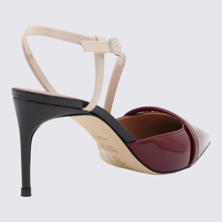 Red And Black Leather Valeria 70-7 Pumps - Image 2