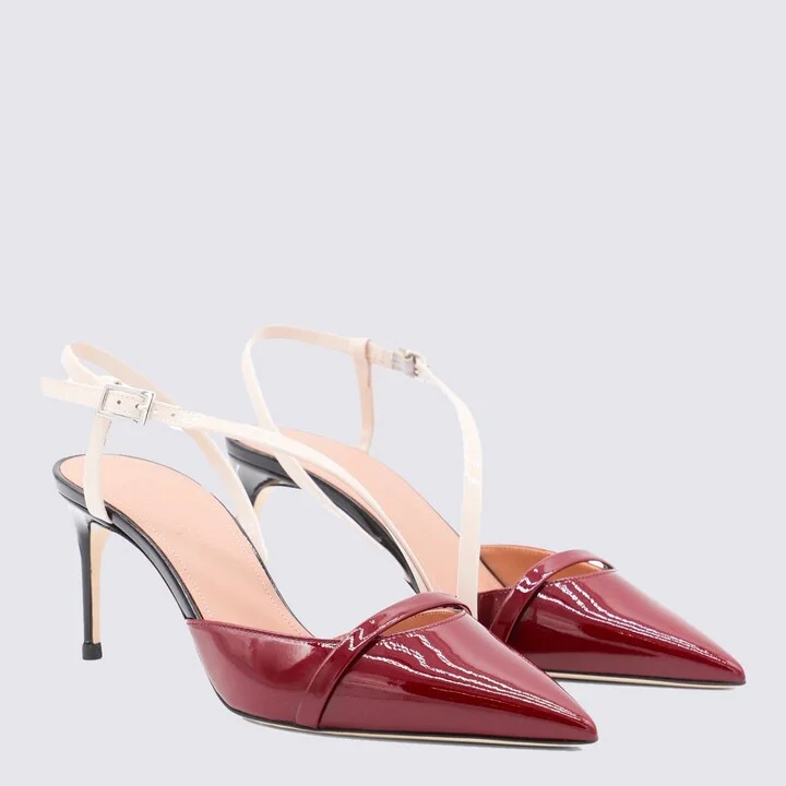 Red And Black Leather Valeria 70-7 Pumps - Image 3