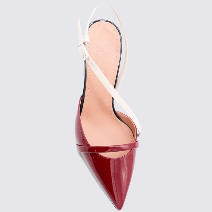 Red And Black Leather Valeria 70-7 Pumps - Image 4