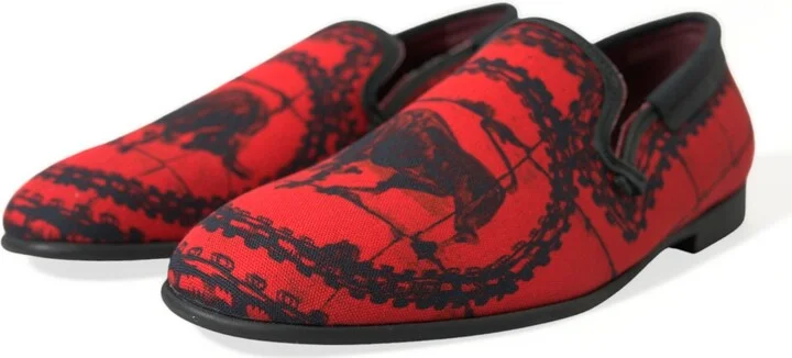 Red Black Torero Loafers Slippers Men Men's Shoes - Image 3