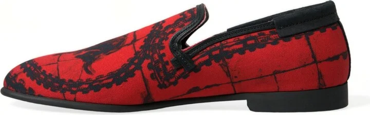 Red Black Torero Loafers Slippers Men Men's Shoes - Image 5
