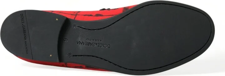Red Black Torero Loafers Slippers Men Men's Shoes - Image 6