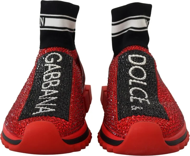 Red Bling Sorrento Sneakers Socks Women's Shoes - Image 2