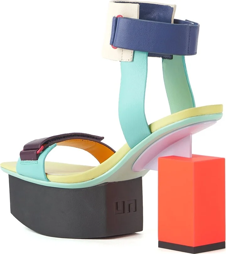 Red / Blue Cubist Sandal - Party - Image 4