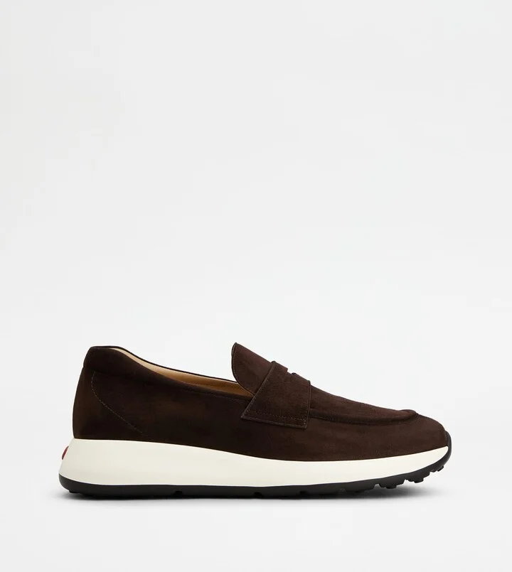 Red Dot Sporty Loafers in Pashmy Suede