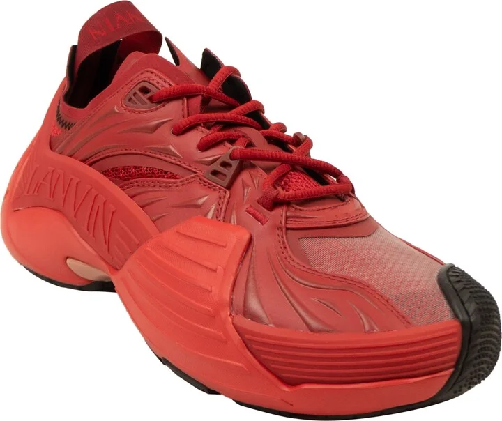 Red Flash X Low Top Athletic Sneakers