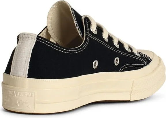 'red Heart' Black Tela Sneakers - Image 3