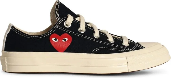 'red Heart' Black Tela Sneakers