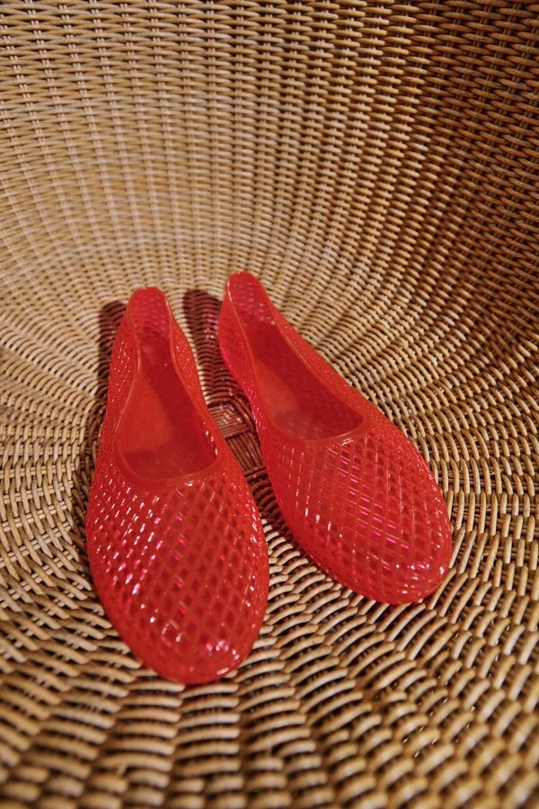 Red Iro Jelly Flats