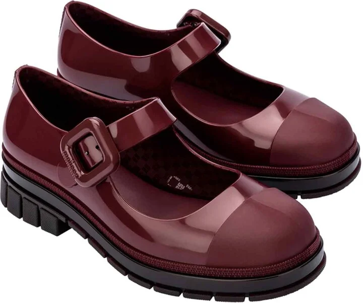 Red June Buckle Sandal - Burgundy