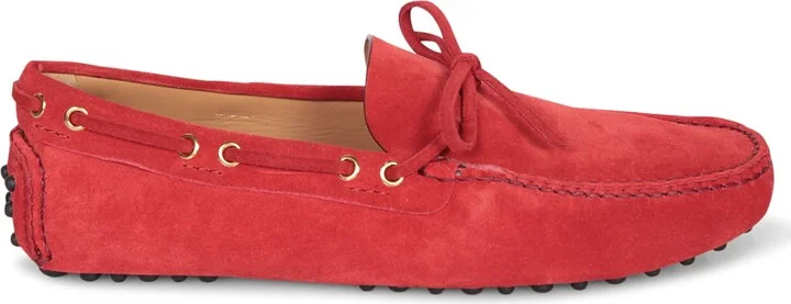 Red Knot Suede Loafers