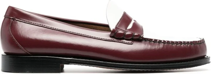 Red Larson Leather Loafers