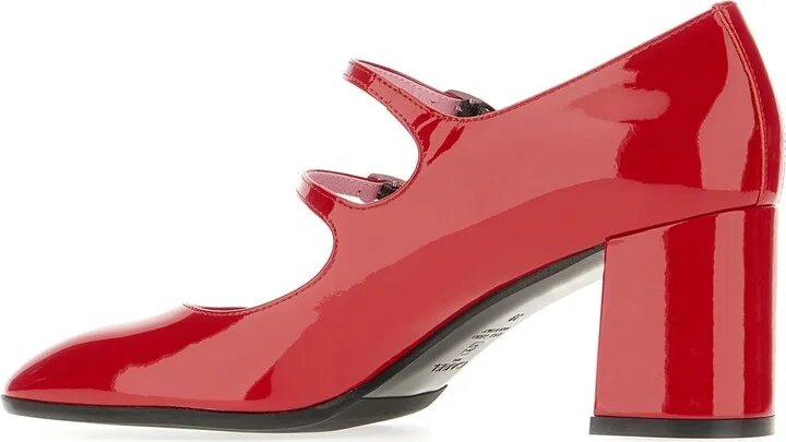 Red Leather Alice Pumps - Image 3