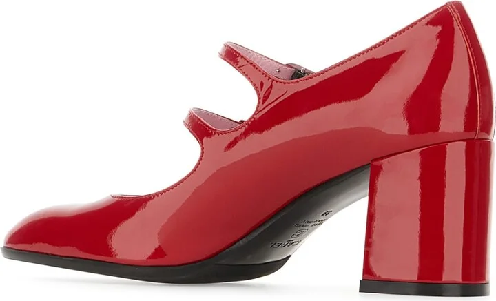 Red Leather Alice Pumps - Image 3