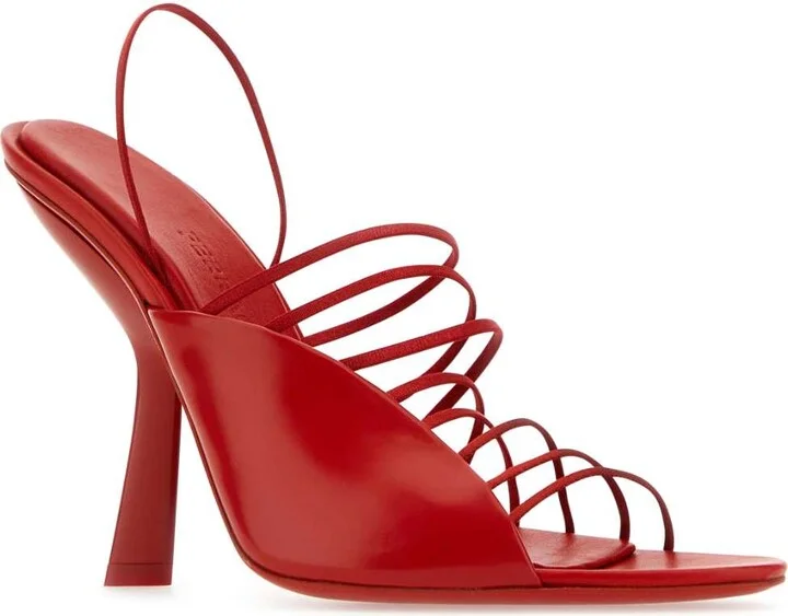 Red Leather Altaire Sandals - Image 2