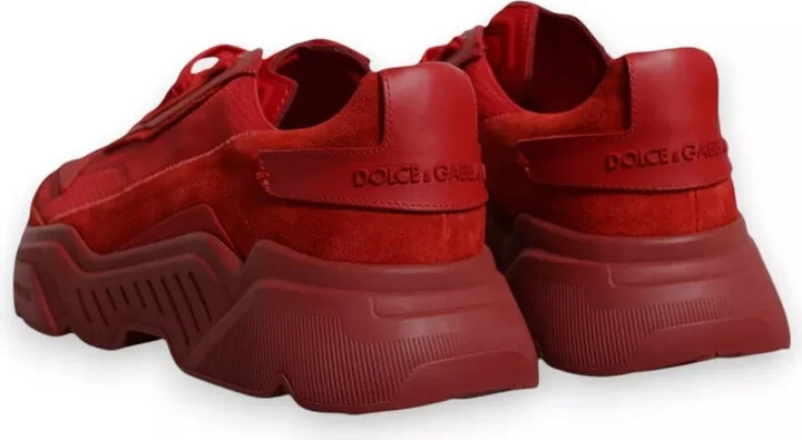 Red Leather Daymaster Low Top Sneakers Men's Shoes - Image 4