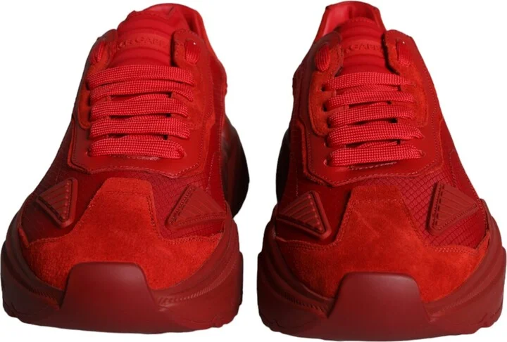Red Leather Daymaster Low Top Sneakers Men's Shoes (Pre-Owned) - Image 2