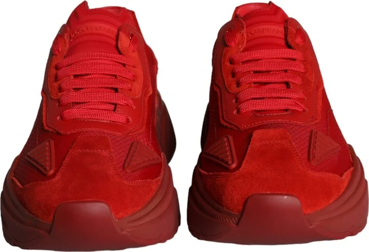Red Leather Daymaster Low Top Sneakers Men's Shoes (Pre-Owned) - Image 2