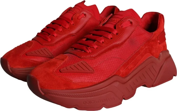 Red Leather Daymaster Low Top Sneakers Men's Shoes (Pre-Owned) - Image 3