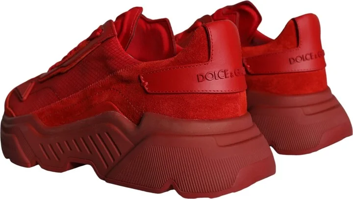 Red Leather Daymaster Low Top Sneakers Men's Shoes (Pre-Owned) - Image 4