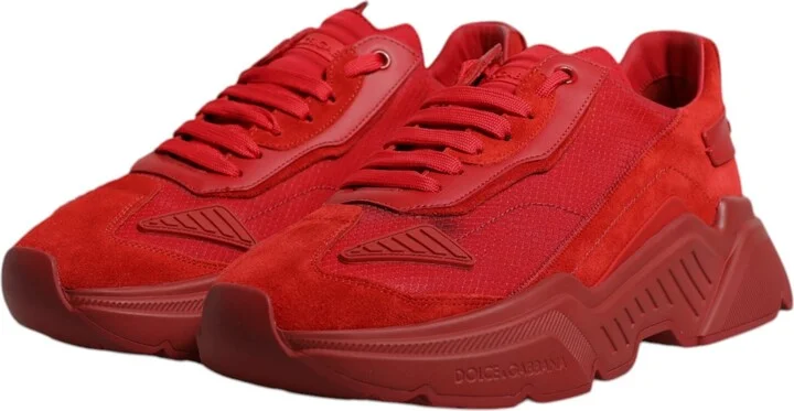 Red Leather Daymaster Low Top Sneakers Men's Shoes (Pre-Owned) - Image 4