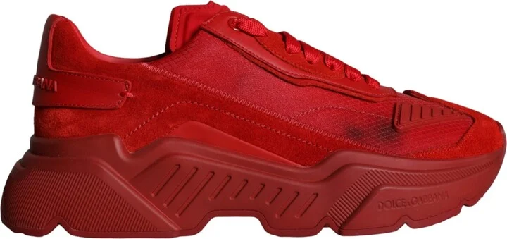 Red Leather Daymaster Low Top Sneakers Men's Shoes (Pre-Owned)
