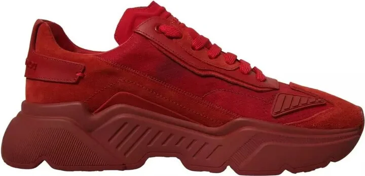 Red Leather Daymaster Low Top Sneakers Men's Shoes (Pre-Owned)
