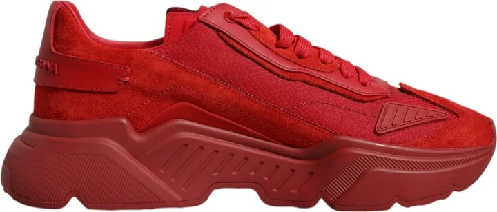 Red Leather Daymaster Low Top Sneakers Men's Shoes (Pre-Owned)