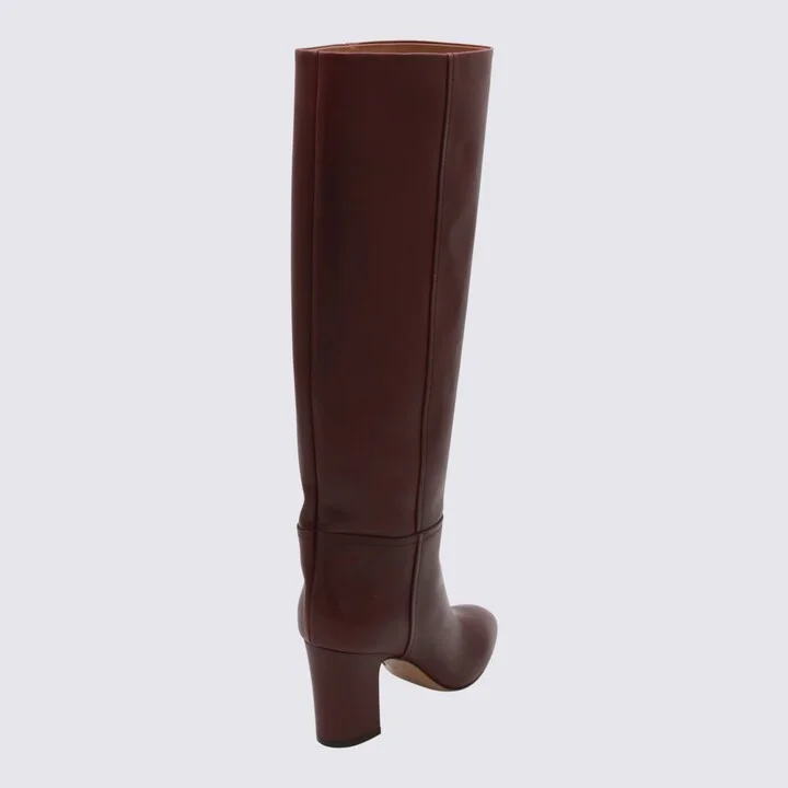 Red Leather Lavinia 75 Boots - Image 3