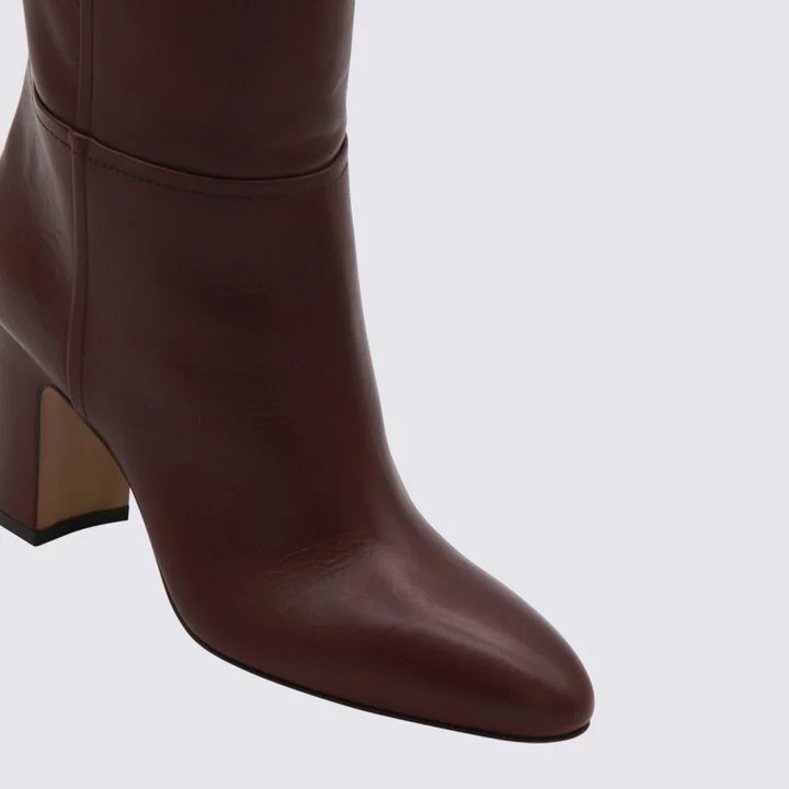 Red Leather Lavinia 75 Boots - Image 4