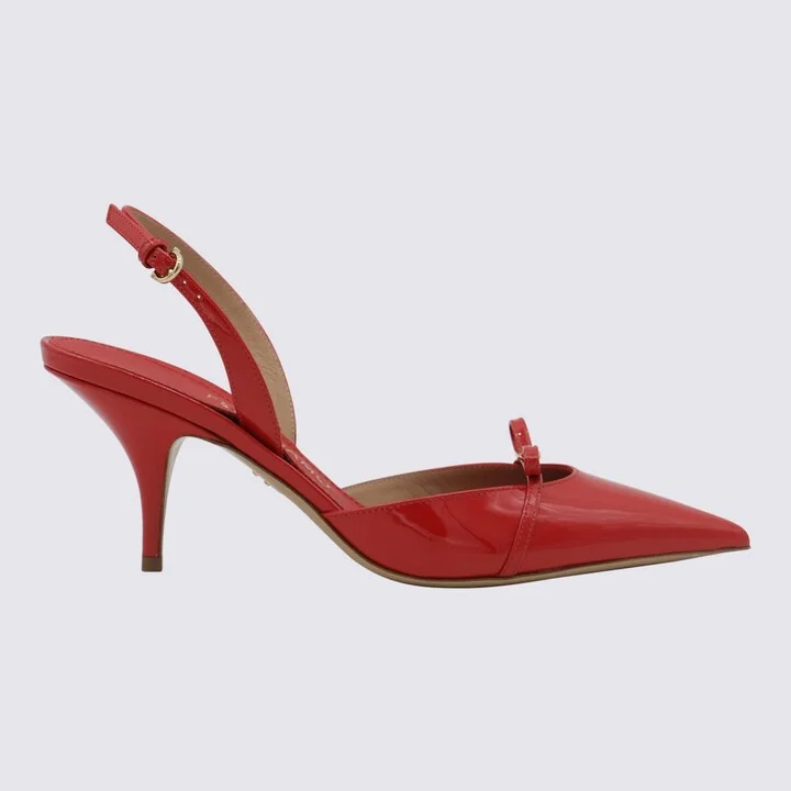 Red Leather Pumps - Image 2