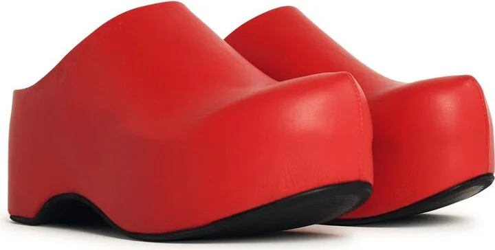 Red Leather Sabots - Image 2