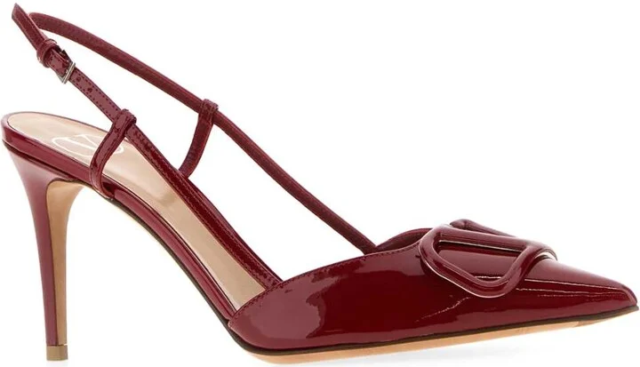 Red Leather Vlogo Signature Pumps - Image 2
