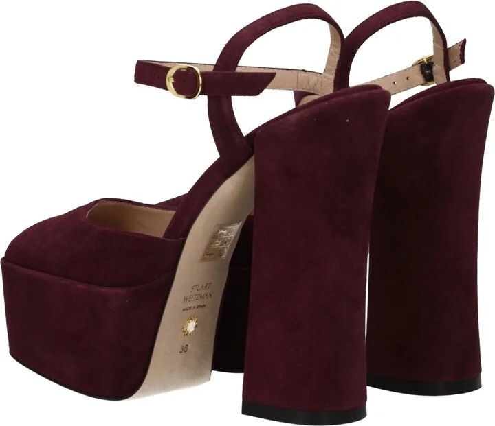 Red Leather Women's Platforms - Image 4