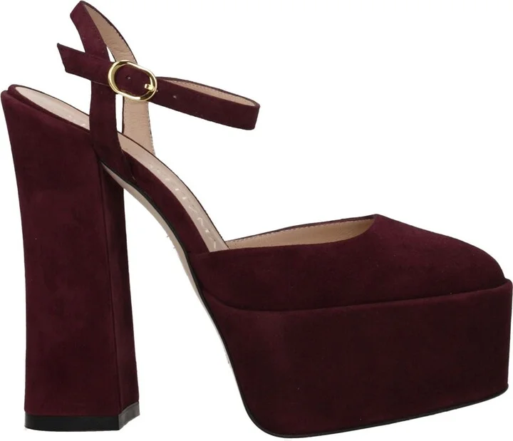 Red Leather Women's Platforms